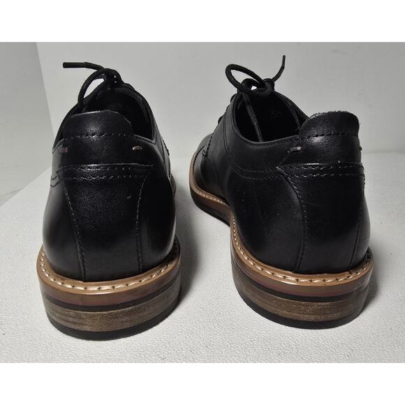 Clarks Mens Pitney Cap Derby Leather Oxfords Dress Shoes Black Lace Up SZ 12 NEW - Picture 7 of 11